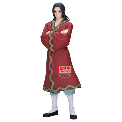 Figura Eisei de Kingdom Grandista con túnica roja y brazos cruzados