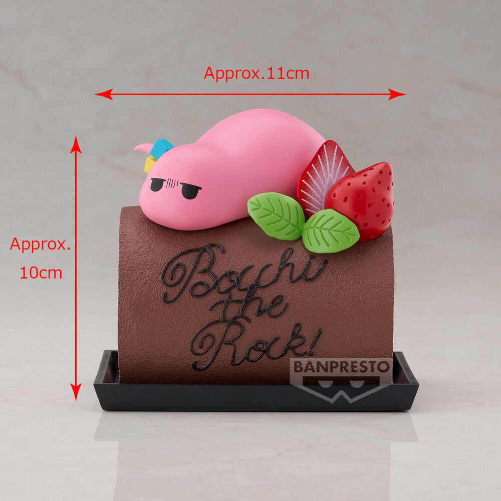 Figura Bocchi-chan Sweets Collection Ver. A de 10 cm con fresa y base decorada - 2
