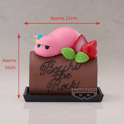 Figura Bocchi-chan Sweets Collection Ver. A de 10 cm con fresa y base decorada - 2