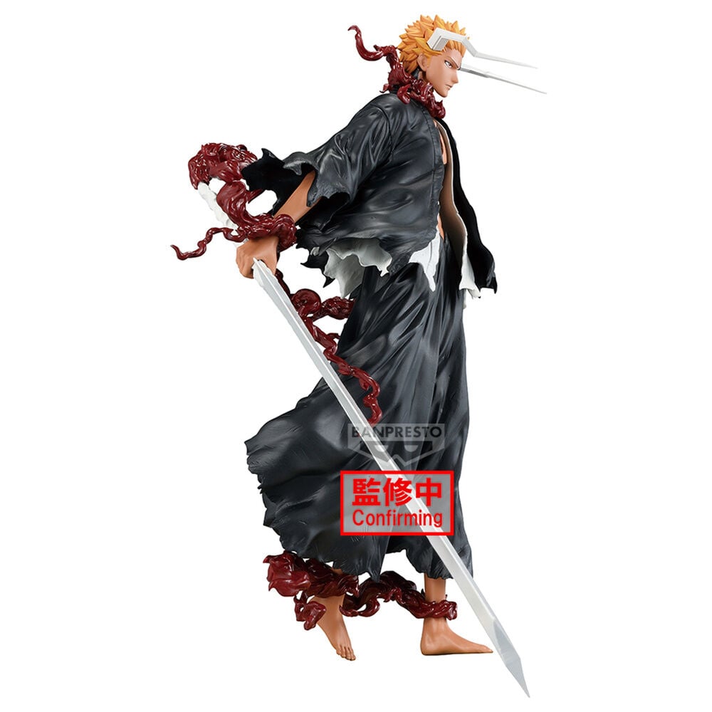 Figura de Ichigo Kurosaki de Bleach con espada blanca y cadenas rojas - 2