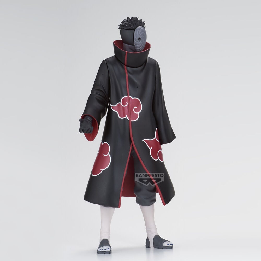 Figura de Madara Uchiha como Tobi con máscara y capa de nubes rojas - 2