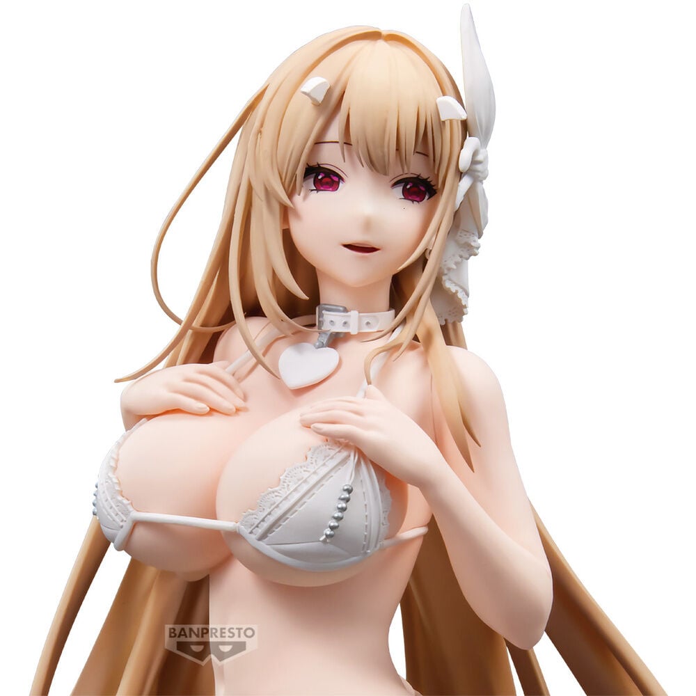 Figura de Viper Cord Reel de Goddess of Victory: NIKKE, con melena rubia y atuendo blanco - 3
