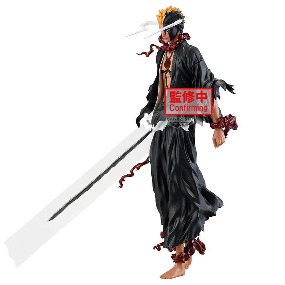 Figura de Ichigo Kurosaki de Bleach con espada blanca y cadenas rojas - 3