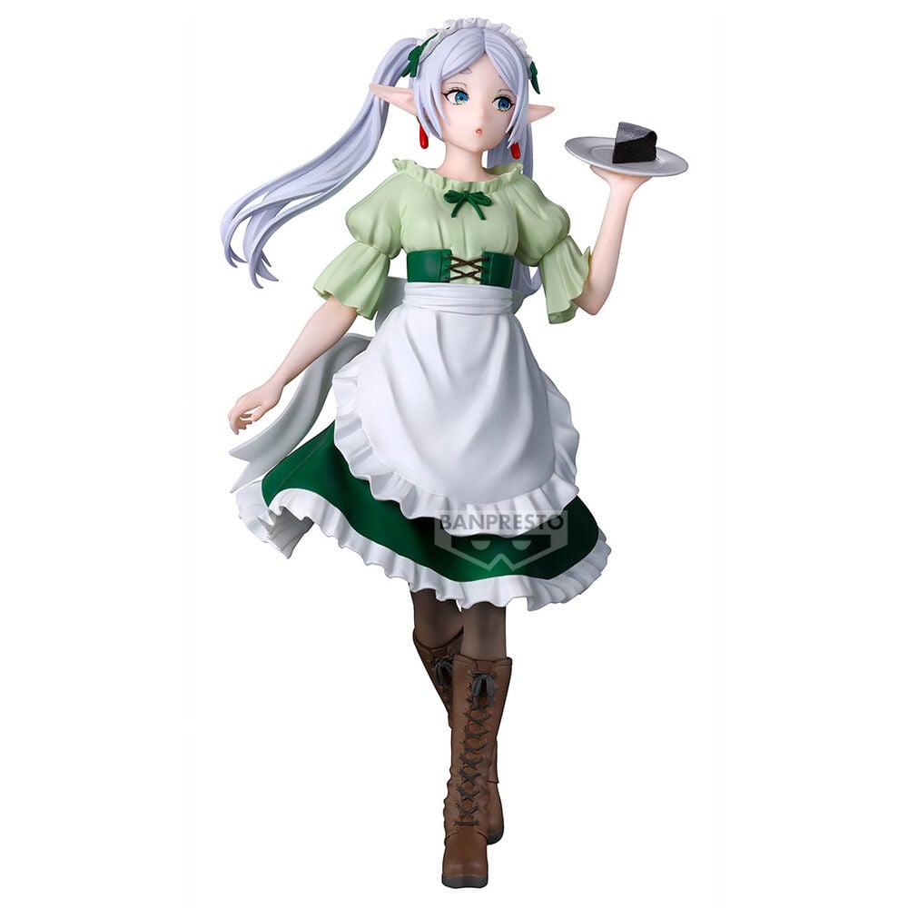 Figura de Frieren de 18 cm con vestido verde y bandeja - 3