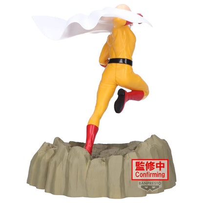 Figura Banpresto de Saitama de One-Punch Man sobre base rocosa - 4