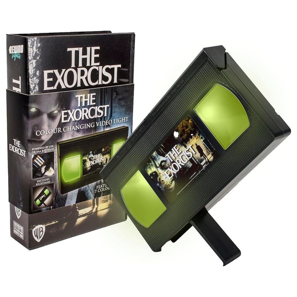 Lámpara VHS de El Exorcista con luz verde