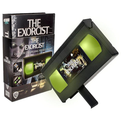 Lámpara VHS de El Exorcista con luz verde
