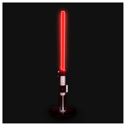 Lámpara 3D de sable de luz rojo de Darth Vader Star Wars con base negra - 2