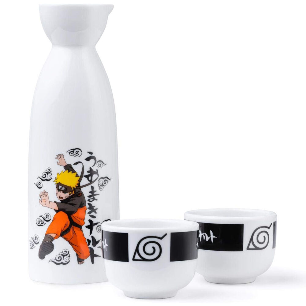 Set de sake Naruto Shippuden con botella y dos vasos de cerámica - 2