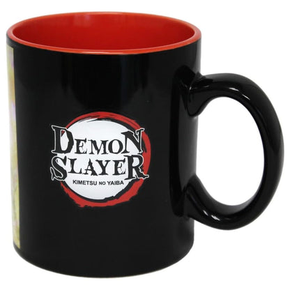 Taza negra de Nezuko Kamado de Demon Slayer con interior rojo - 3