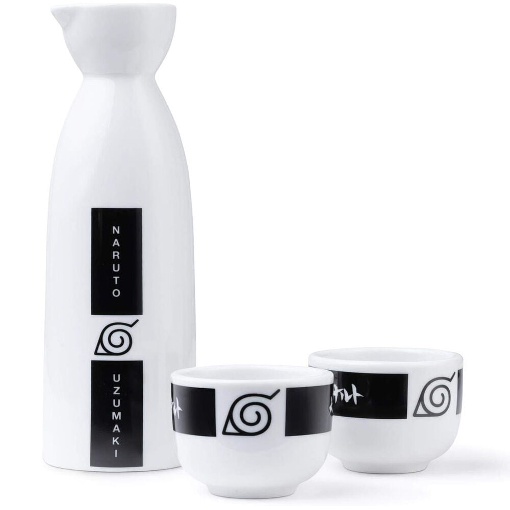 Set de sake Naruto Shippuden con botella y dos vasos de cerámica - 3