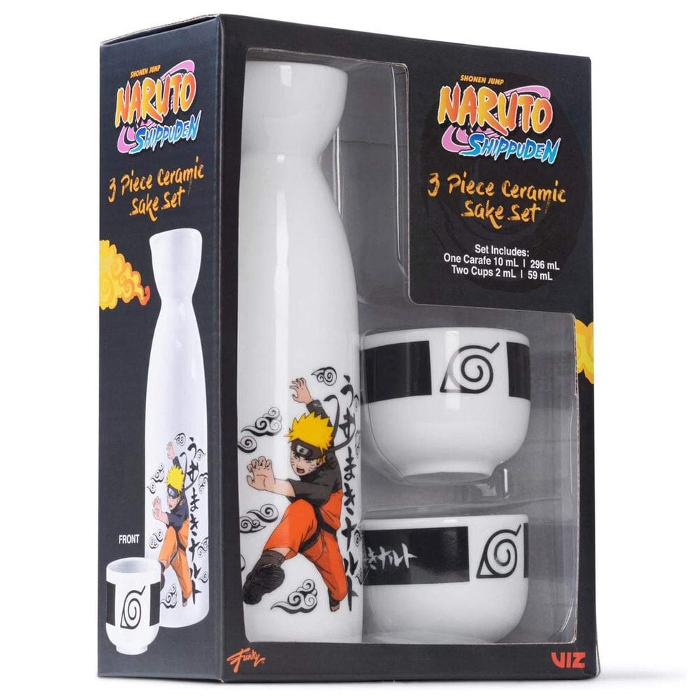 Set de sake Naruto Shippuden con botella y dos vasos de cerámica - 5