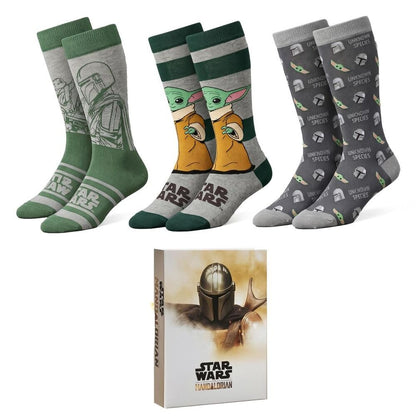 Set de tres pares de calcetines Star Wars The Mandalorian con diseños de Grogu