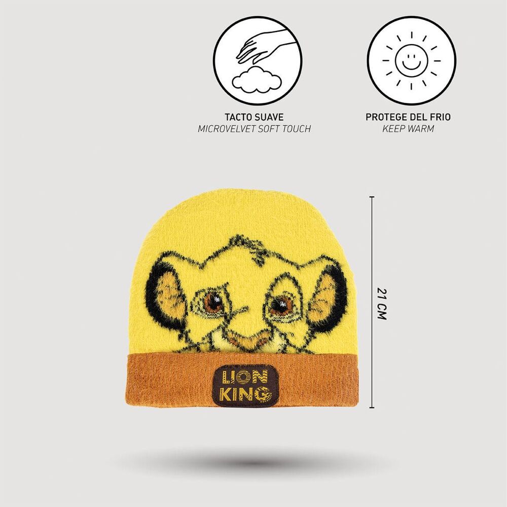 Gorro amarillo de El Rey León con ilustración de cachorro de león - 5