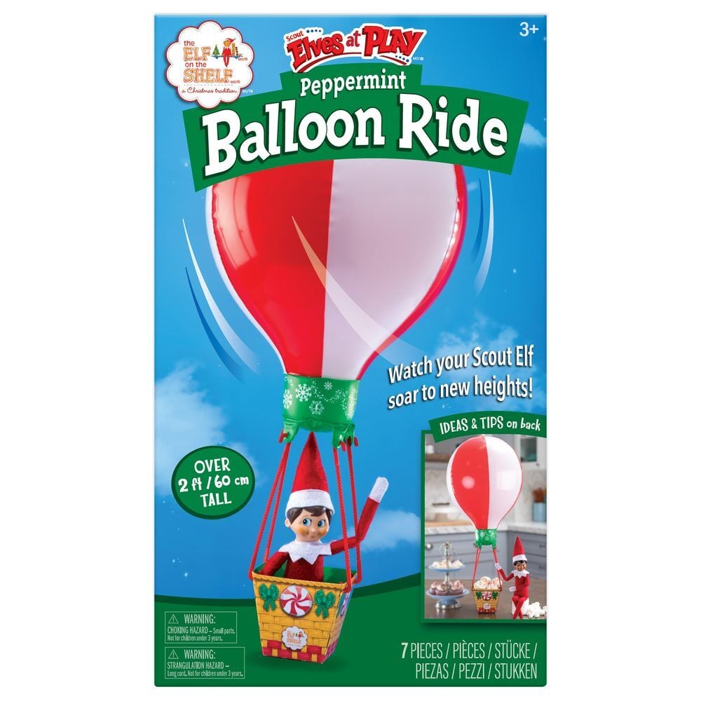 Paseo en globo rojo y blanco de The Elf on the Shelf - 2