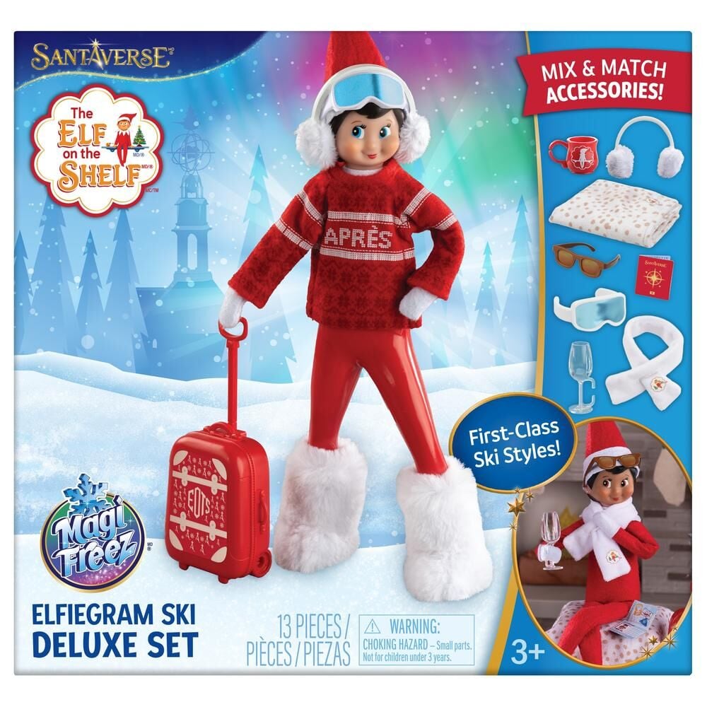 Vestuario Apres Ski Magic Freeze para elfo, en rojo y blanco - 2
