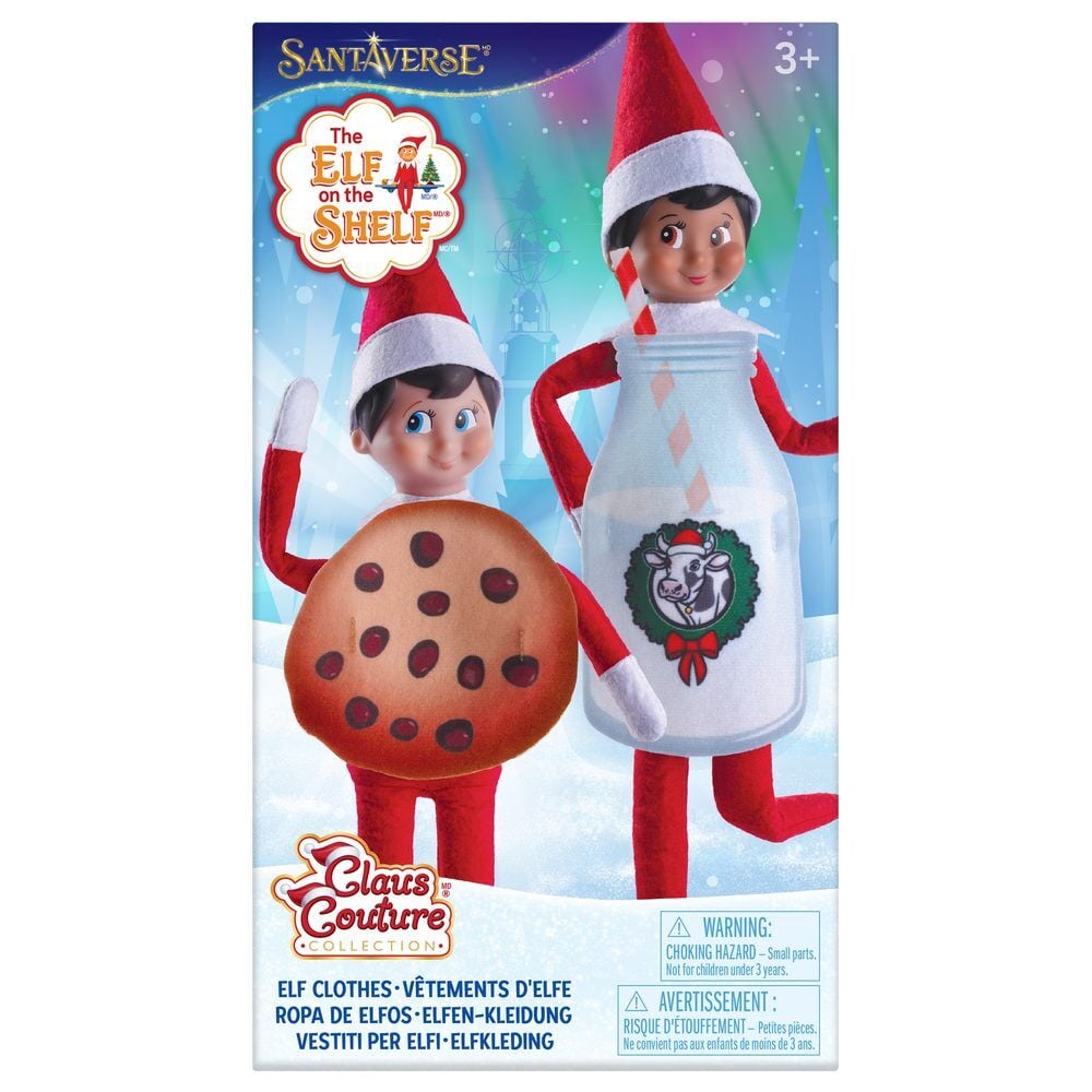 Vestuario para Elfo con diseño de galleta y botella de leche - 2
