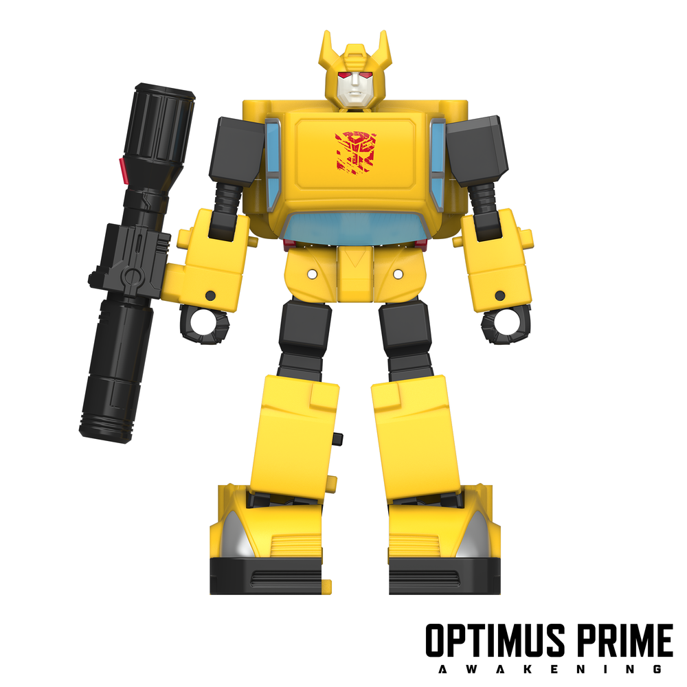 Figura articulada amarilla de Bumblebee Transformers con arma - 2