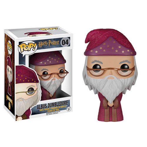 Figura Funko POP! de Albus Dumbledore con sombrero morado y barba blanca