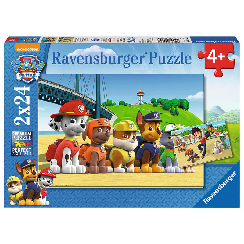 Puzzle Ravensburger Paw Patrol Beach de 2 puzzles de 24 piezas