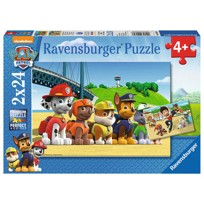 Puzzle Ravensburger Paw Patrol Beach de 2 puzzles de 24 piezas