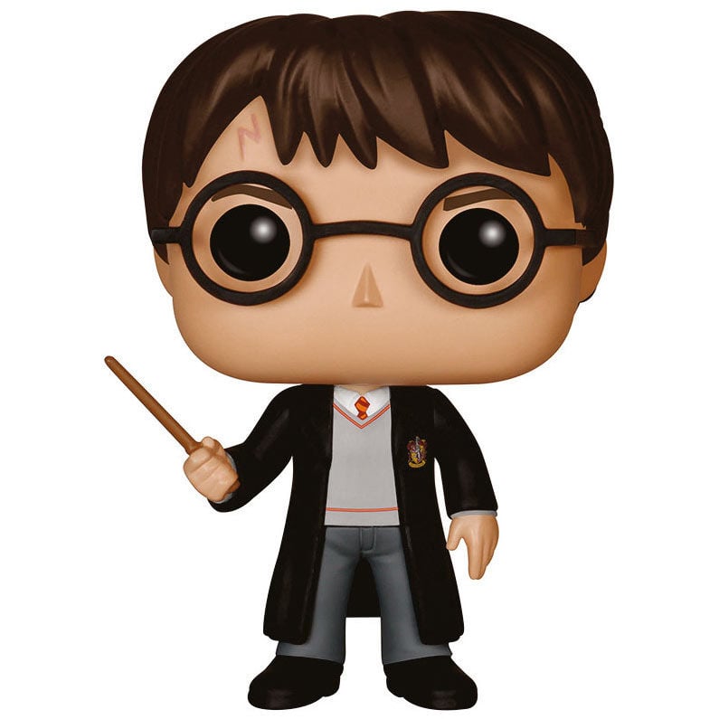 Figura Funko POP! de Harry Potter con uniforme de Gryffindor y varita