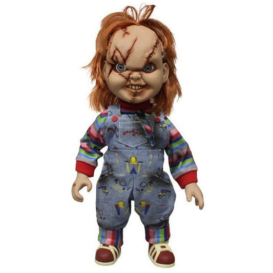 Figura parlante de Chucky de 38 cm con ropa de tela y cuchillo - 3
