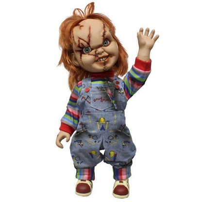 Figura parlante de Chucky de 38 cm con ropa de tela y cuchillo - 6