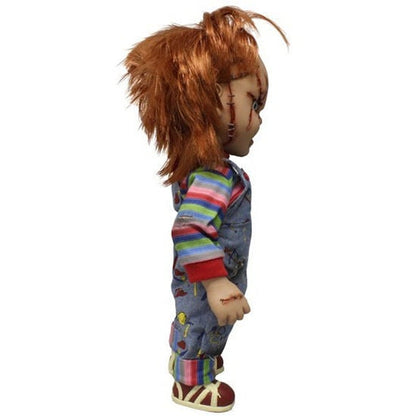 Figura parlante de Chucky de 38 cm con ropa de tela y cuchillo - 7