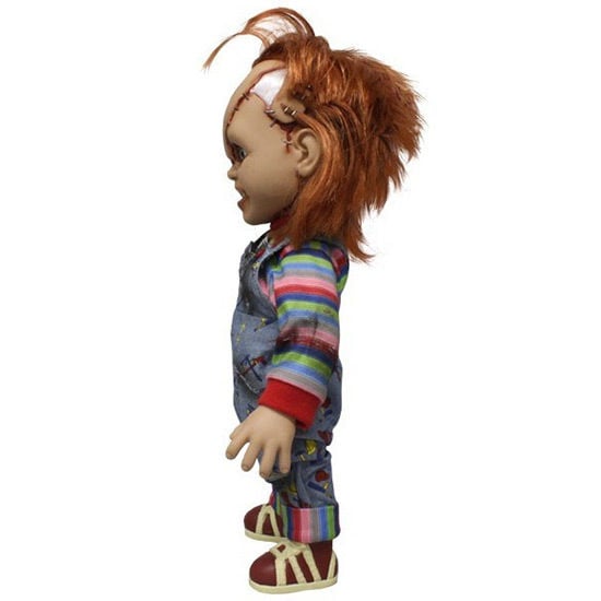 Figura parlante de Chucky de 38 cm con ropa de tela y cuchillo - 8
