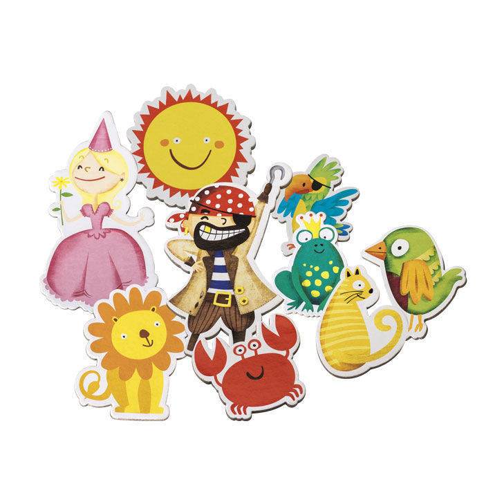 Figuras magnéticas infantiles de CAYRO con princesa, pirata y animales