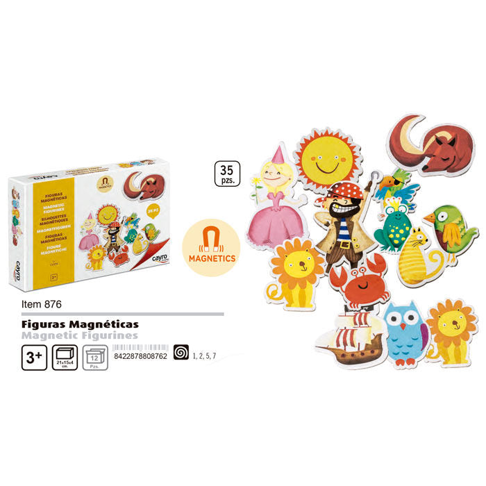 Figuras magnéticas infantiles de CAYRO con princesa, pirata y animales - 4