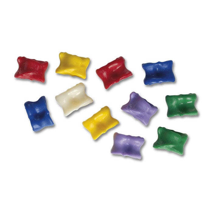Caja roja del juego de tabas CAYRO con piezas de colores - 2