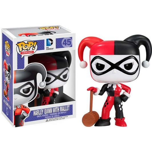 Figura Funko POP! de Harley Quinn con mazo y traje rojo y negro - 2