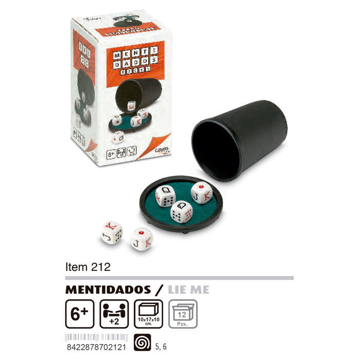 Juego Mentidados de CAYRO con cubilete y dados de póker - 3