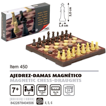 Juego CAYRO de ajedrez y damas magnético plegable - 3