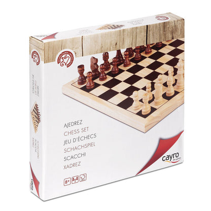 Ajedrez de madera CAYRO con tablero y piezas - 2