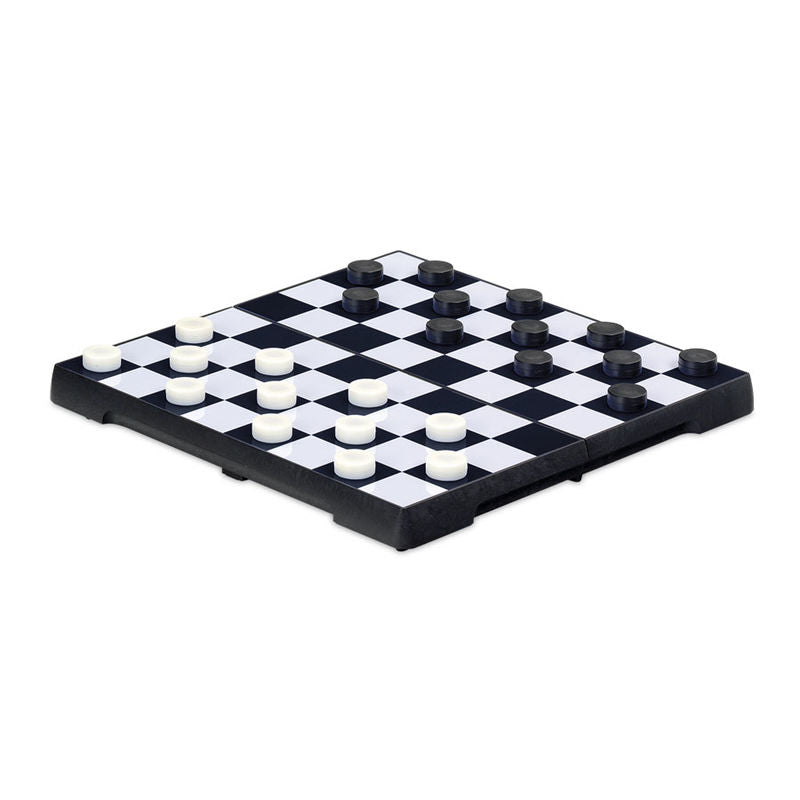 Juego de damas magnético CAYRO con tablero blanco y negro