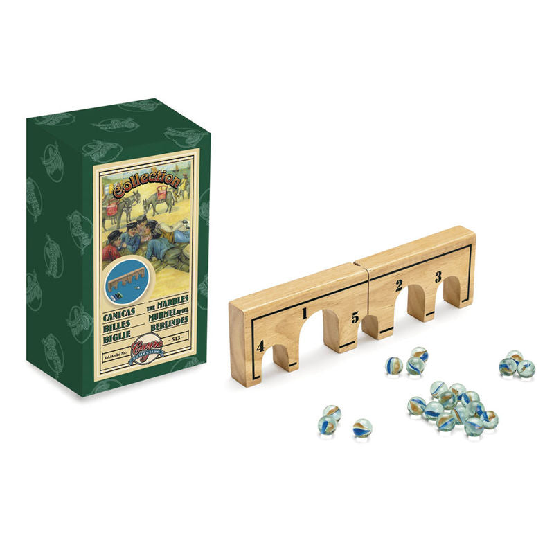 Juego Canicas Collection CAYRO con canicas y pieza de madera numerada