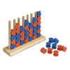 Juego Acierta 4 de madera CAYRO con fichas rojas y azules