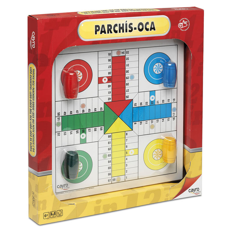 Tablero de Parchís-Oca CAYRO de madera con accesorios