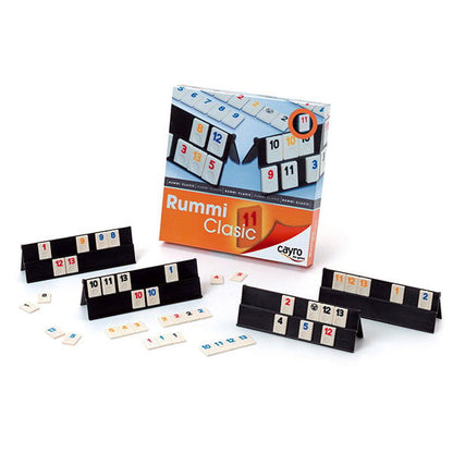Caja del juego de mesa Cayro Rummi Clasic con fichas numeradas de colores - 4