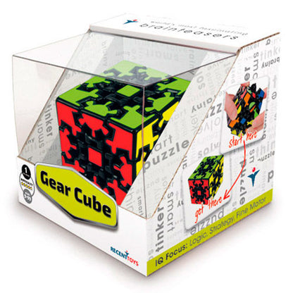 RECENT TOYS Gear Cube, cubo de engranajes multicolor en su caja
