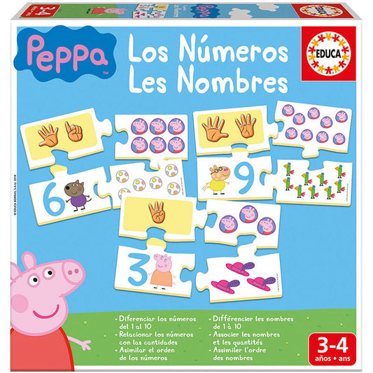 Juego Aprendo los Números Peppa Pig con piezas de asociación numérica