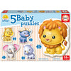 Caja de 5 puzles Educa Baby de animales salvajes