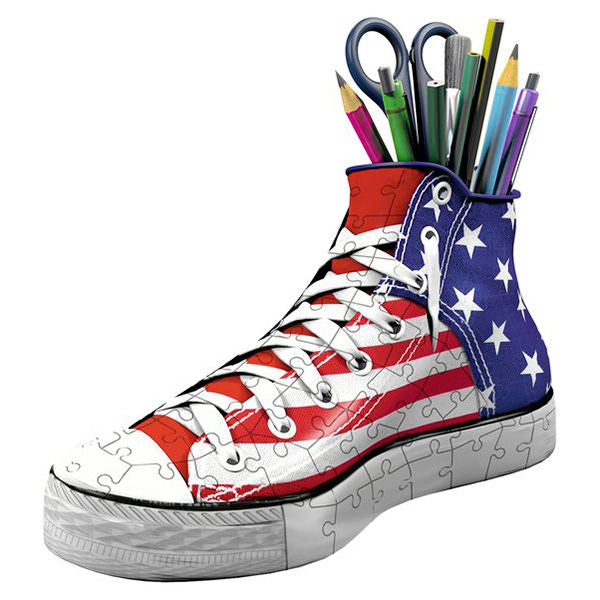 Puzzle 3D Ravensburger de zapatilla American Style con diseño de bandera estadounidense - 2