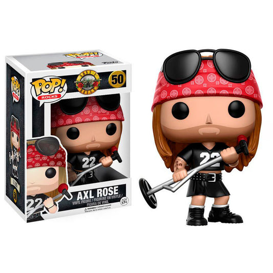 Figura Funko POP! de Axl Rose con pañuelo rojo, gafas negras y micrófono - 2