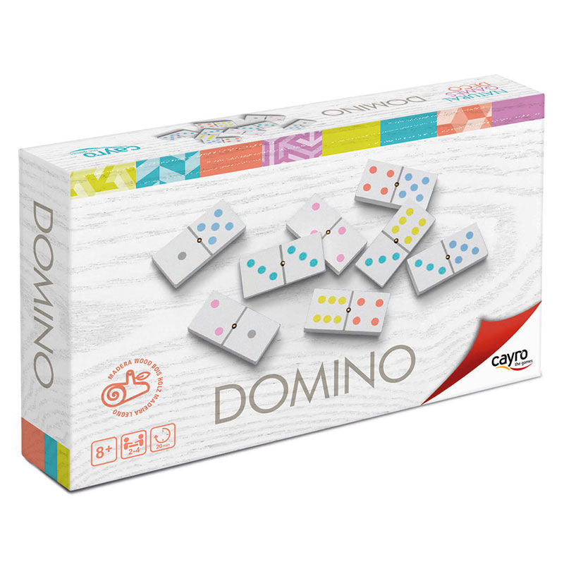 Caja del juego Dominó Deco de CAYRO con fichas de colores