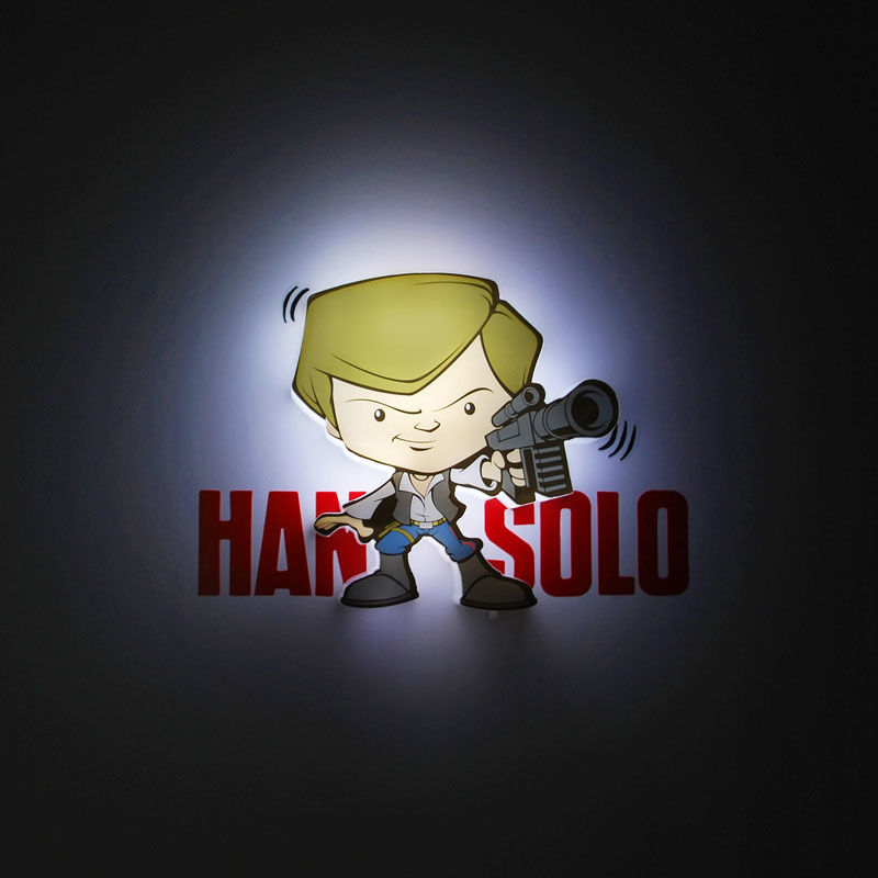 Lámpara LED 3D mini de Han Solo con su bláster - 3