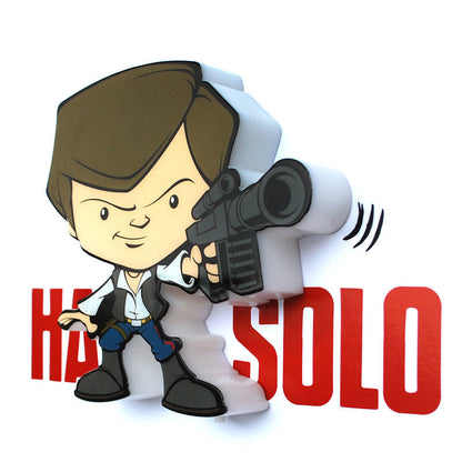 Lámpara LED 3D mini de Han Solo con su bláster - 4